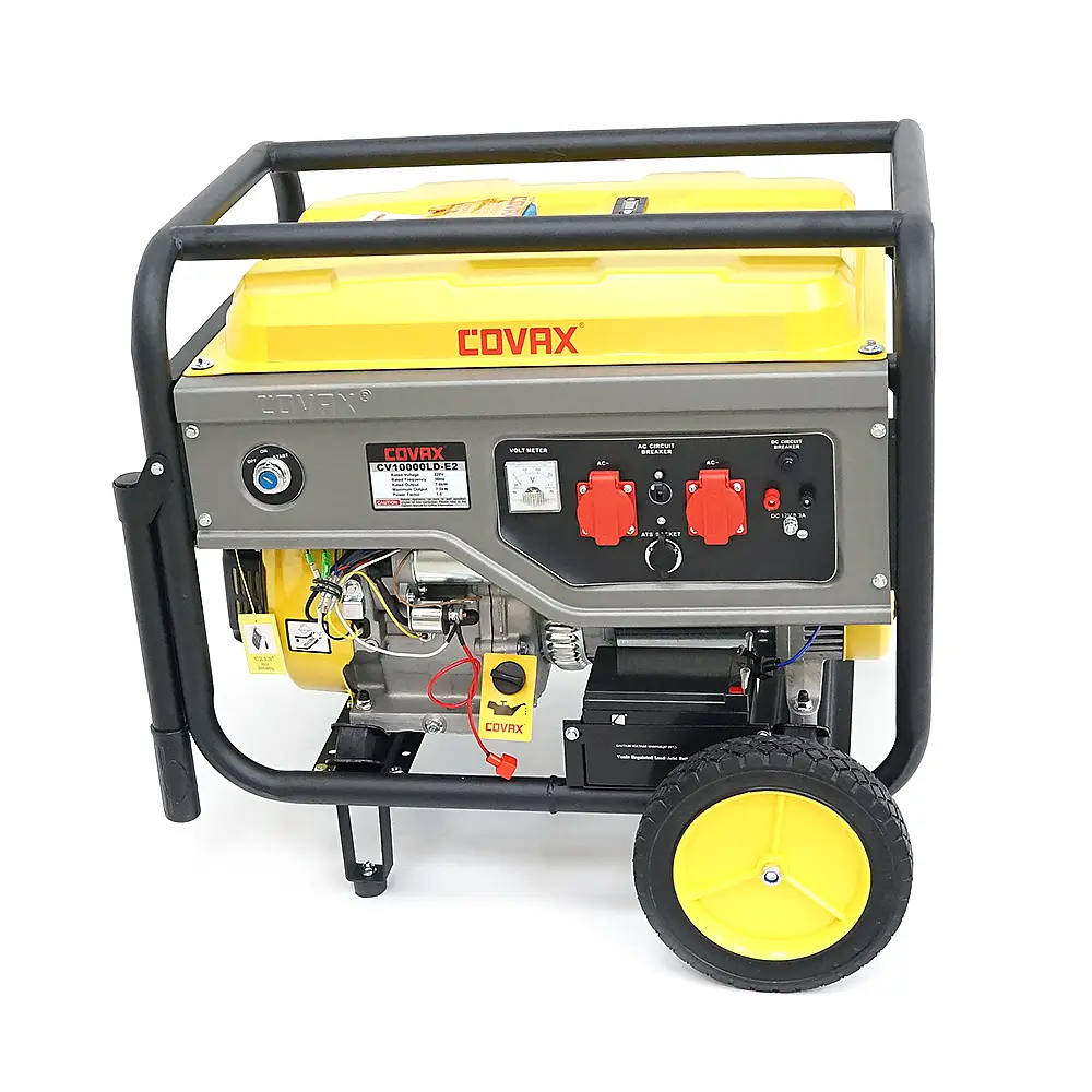 Генератор бензиновий COVAX CV10000LD-E2, 7.0kW, однофазний 220V, 50Hz, DC12V, 18HP, Recoil/Electric Starter, tank 25L, 705x550x570mm, 84kg - фото 3