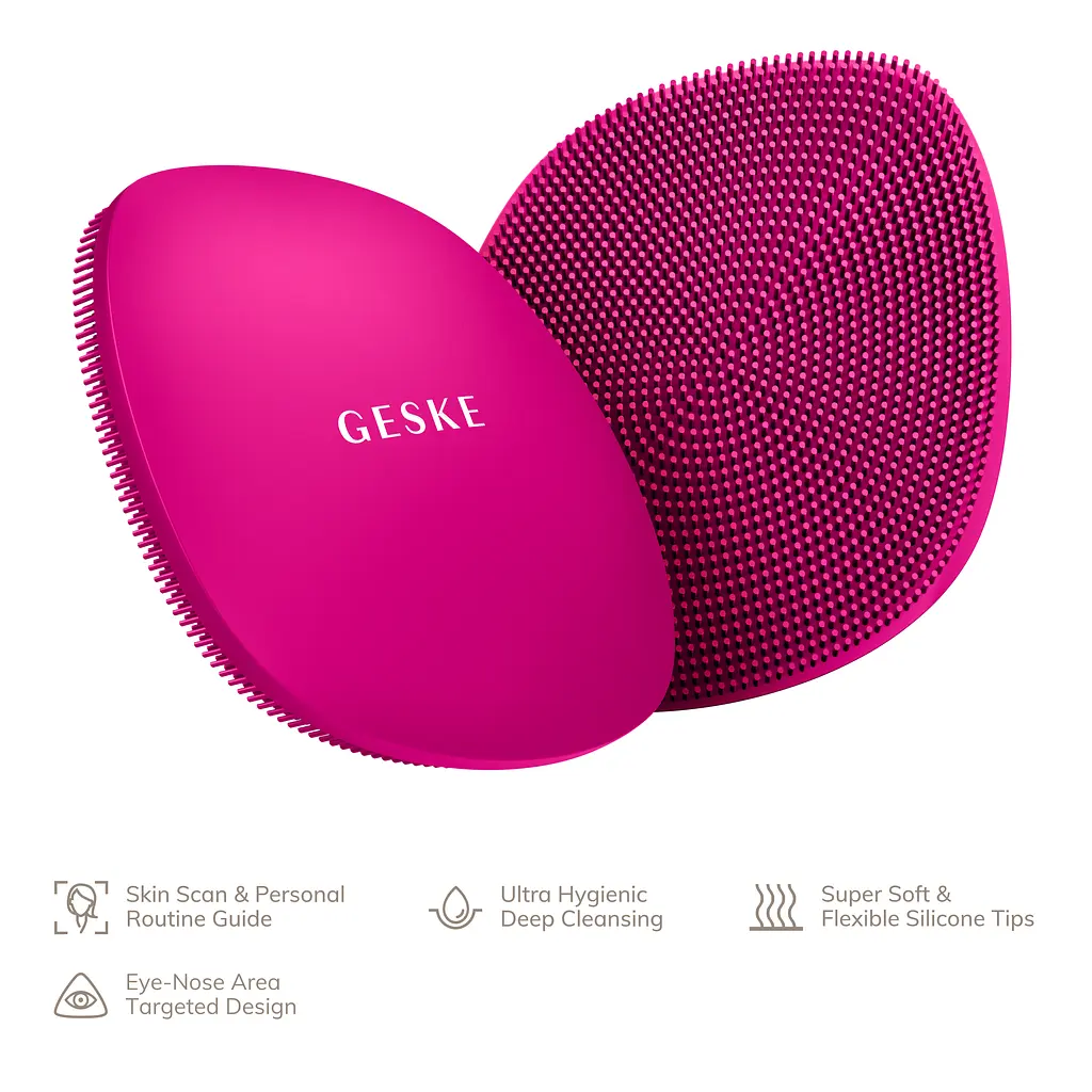 Щітка для обличчя GESKE Facial Brush 4 в 1 бузкова - фото 7