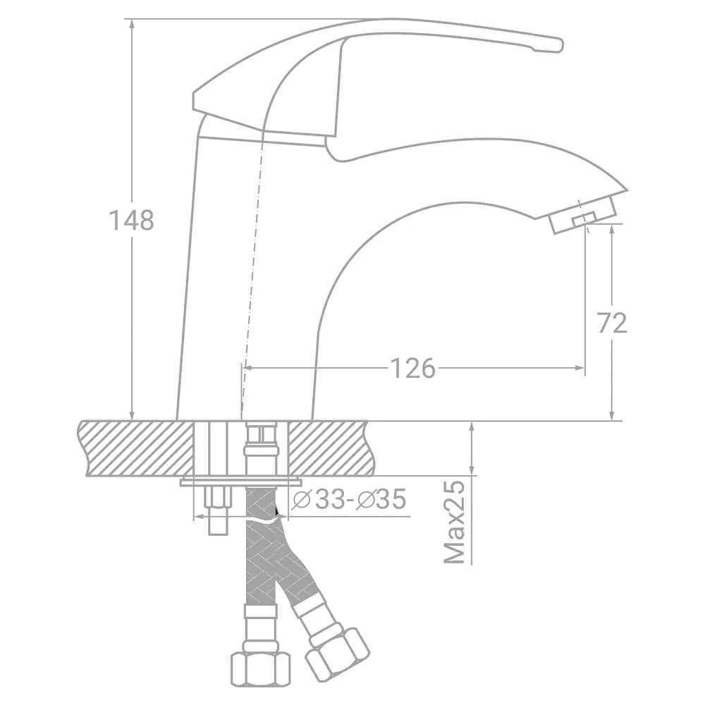 Змішувач для раковини TAU SD-2A143C (9804000) - фото 2