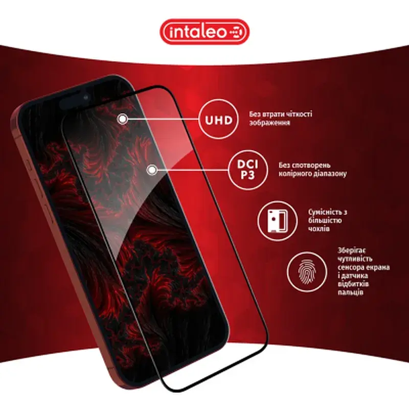 Скло захисне Intaleo Full Glue Apple iPhone 15 Pro Max (1283126575457) - фото 4