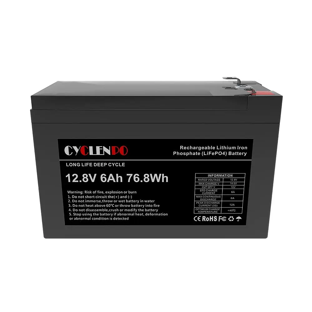 Акумуляторна батарея літій-залізо-фосфатна 12.8В 6Аг Cyclen 12.8V 6AH LiFePo4 (44-00079) - фото 5