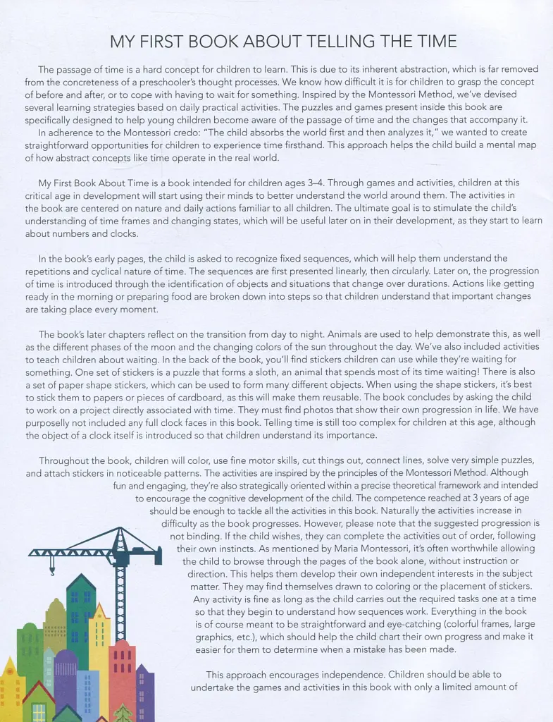 My First Book About Telling the Time: Montessori Activity Book - фото 3