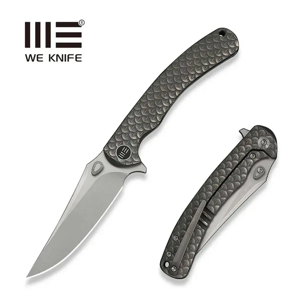 Ніж складаний туристичний Weknife Dracarys, (9.1 см) Böhler M390 / титан 6AL4V сірий - фото 10