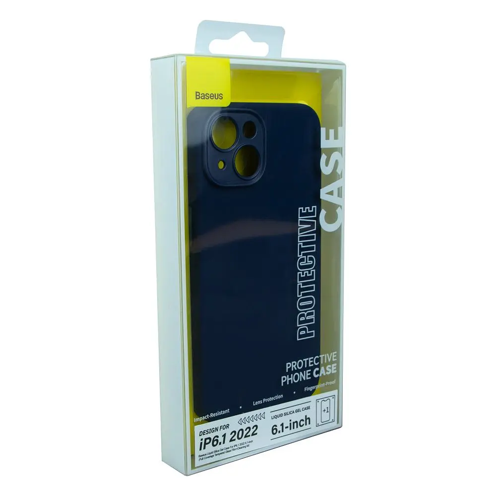 Чохол Baseus Liquid Silica Gel Case Glass 0.22 mm iPhone 14 ARYT001603 Blue - фото 6