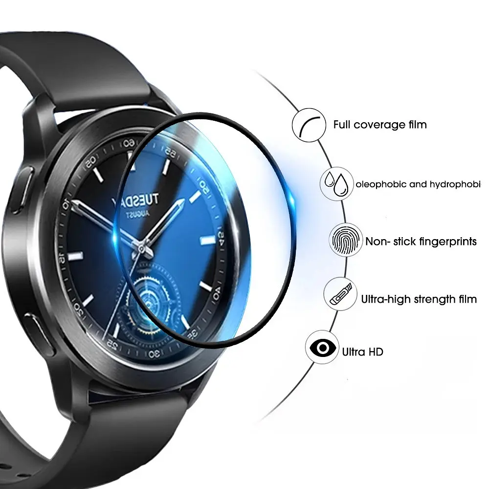 Защитная пленка VSKEY с рамкой для смарт-часов Xiaomi Watch S3/S1 1 шт. - фото 2