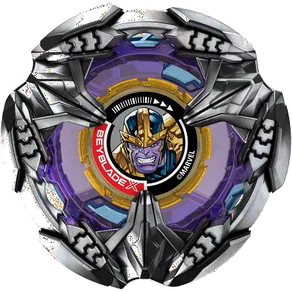 Іграшка-дзиґа Hasbro Beyblade X Marvel з пусковим пристроєм Iron Man 4-80B vs Thanos 4-60P (G0278_G0287) - фото 3