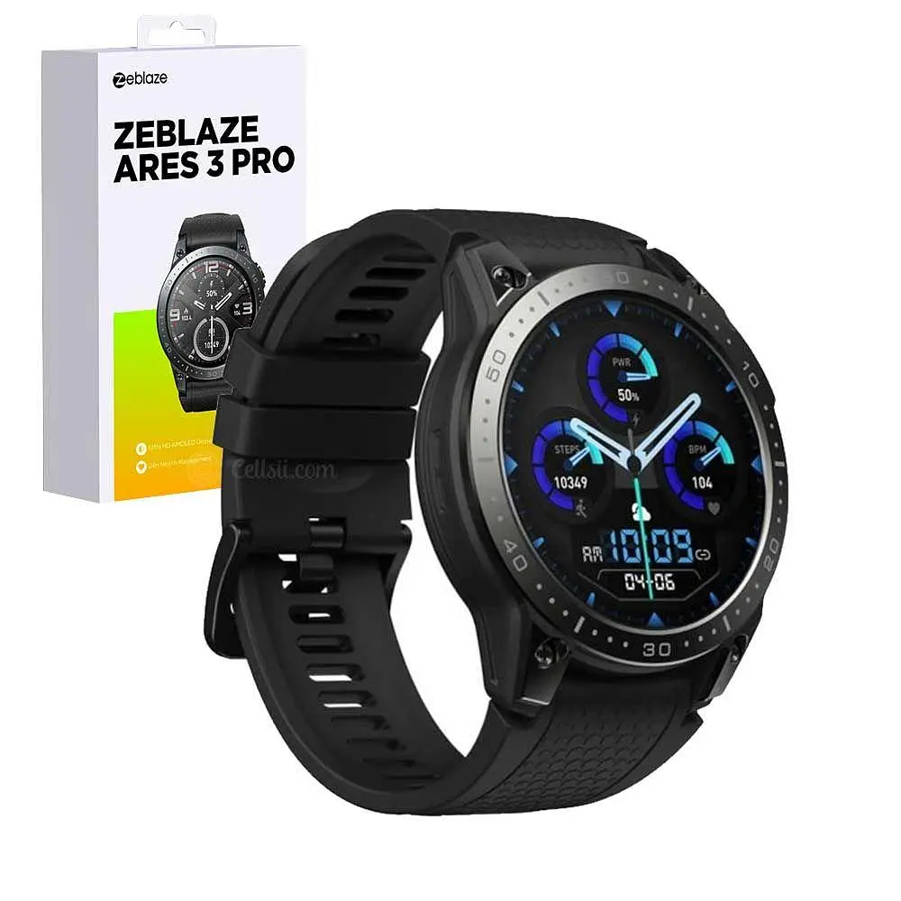 Смарт годинник Zeblaze Ares 3 Pro Black | 1,43" Ultra HD AMOLED | IP68 - фото 2