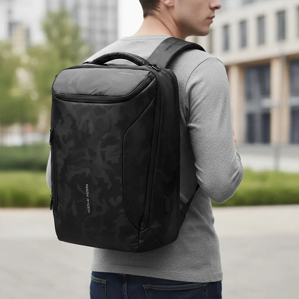 Рюкзак міський для ноутбука 17.3" Mark Ryden 9031YSJ з USB портом великий 28л Camouflage Black (18664) - фото 6