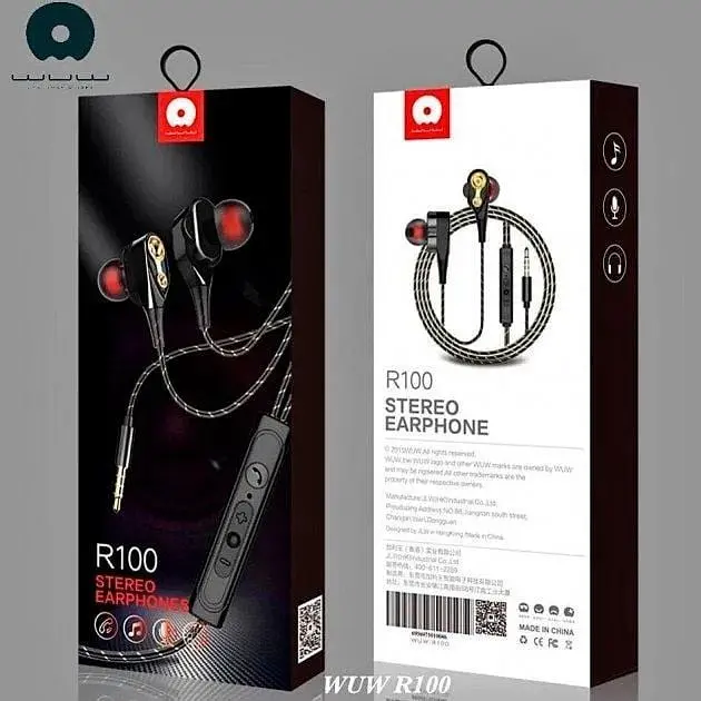 Навушники Wuw R100 провідні з пультом керування - фото 3