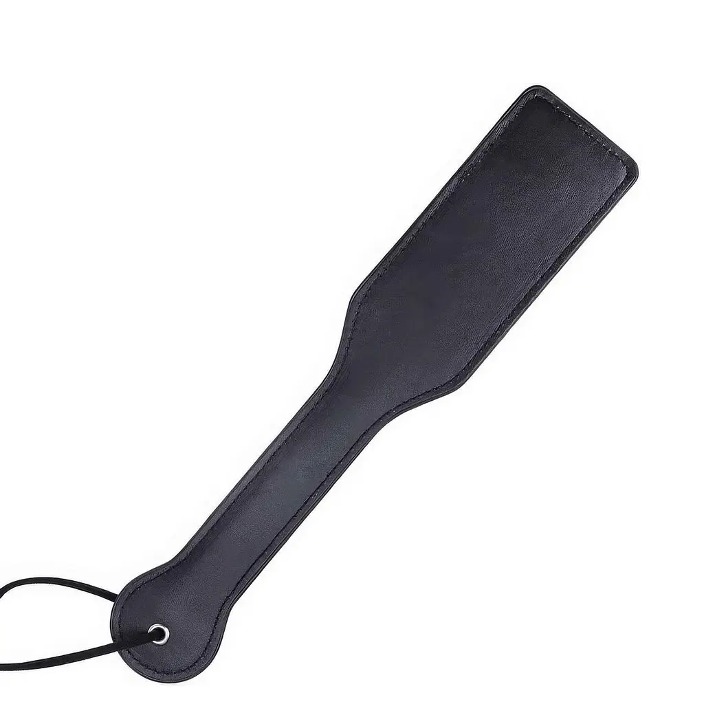 Плеть для BDSM с тиснением Xохо черная с петлей на запястье - фото 5