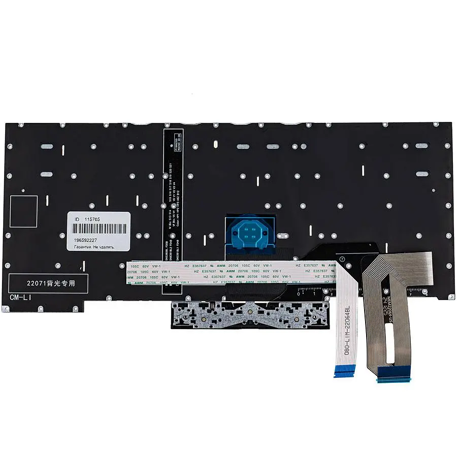 Клавіатура для ноутбука LENOVO (ThinkPad: T490s T495s) rus чорний без фрейма підсвічування клавіш - фото 2