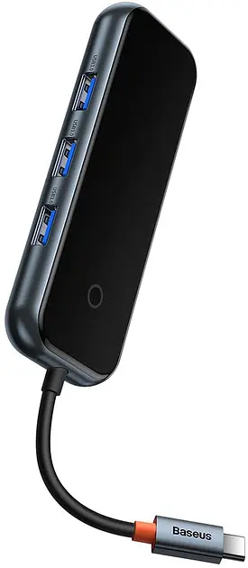 USB-хаб Baseus AcmeJoy 4-Port Type-C HUB Adapter (Type-C to USB3.0*3+Type-C PD&Data *1) WKJZ010013 Dark Grey - фото 6