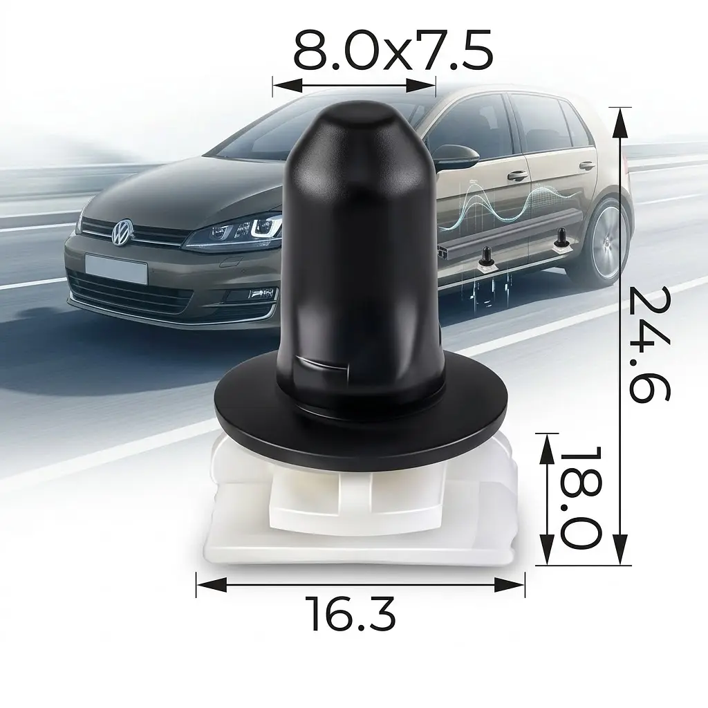 Кліпса кріплення молдингу Порогів Крило VW AUDI SEAT SKODA (3C0853585 15161) C1871 - фото 2