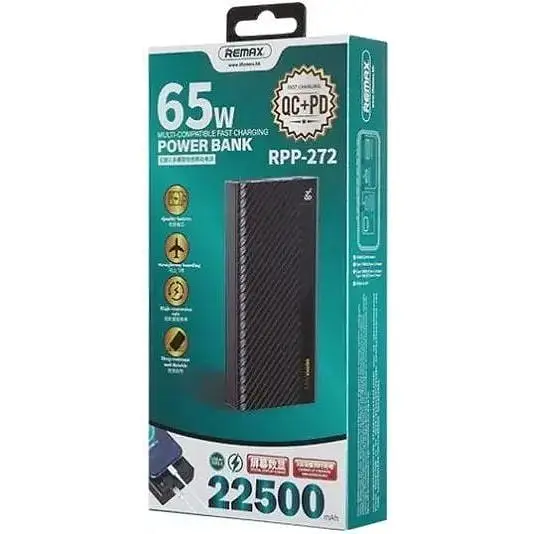 Павербанк Remax Hunyo II Series RPP-272 65 W 22500 mAh Черный - фото 3