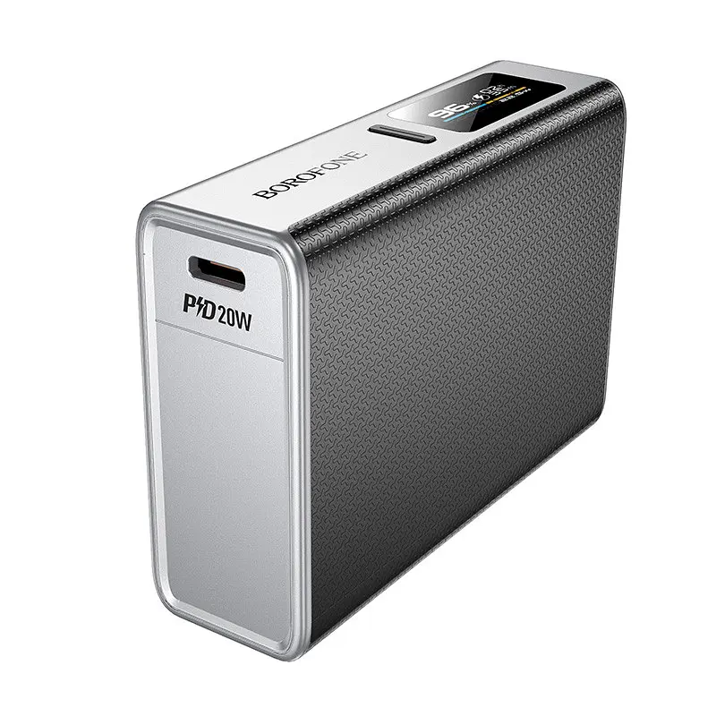 Портативний ЗП Power Bank BOROFONE BJ72 Energy 22.5W+PD20W with display 10000 mAh Metal gray - фото 3