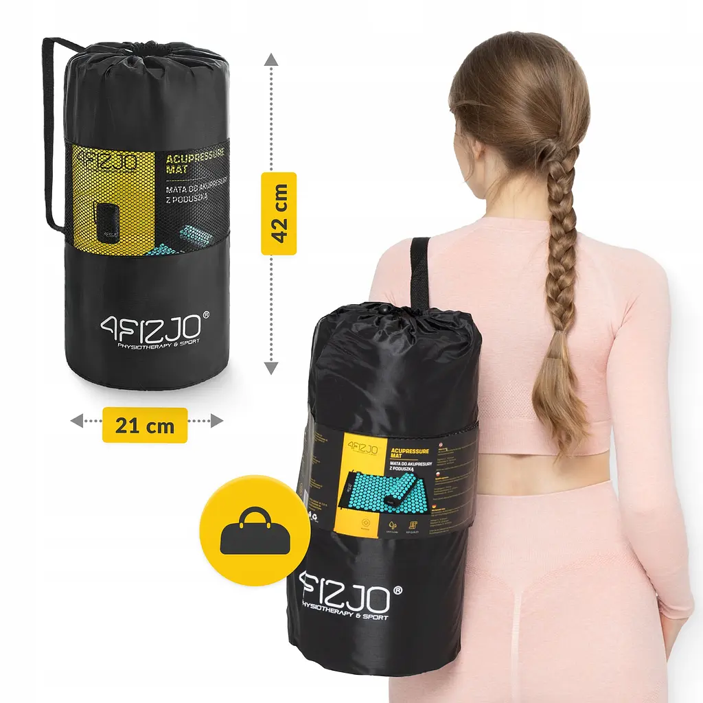 Килимок акупунктурний з валиком 4FIZJO Classic Mat Аплікатор Кузнєцова Black/Blue (P-5905973402385) - фото 7