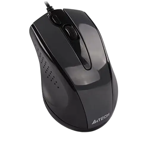 Миша A4Tech N-500F-1 V-Track Glossy Grey - фото 2