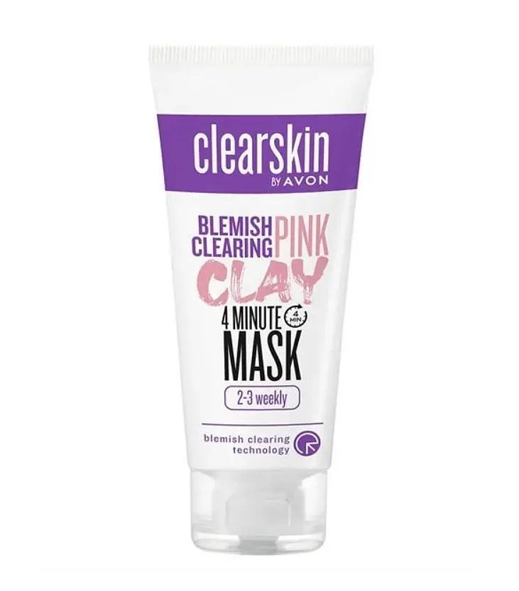 Маска для обличчя Avon Clearskin Pink Clay Mask з рожевою глиною, проти чорних крапок, 75 мл (494693424)
