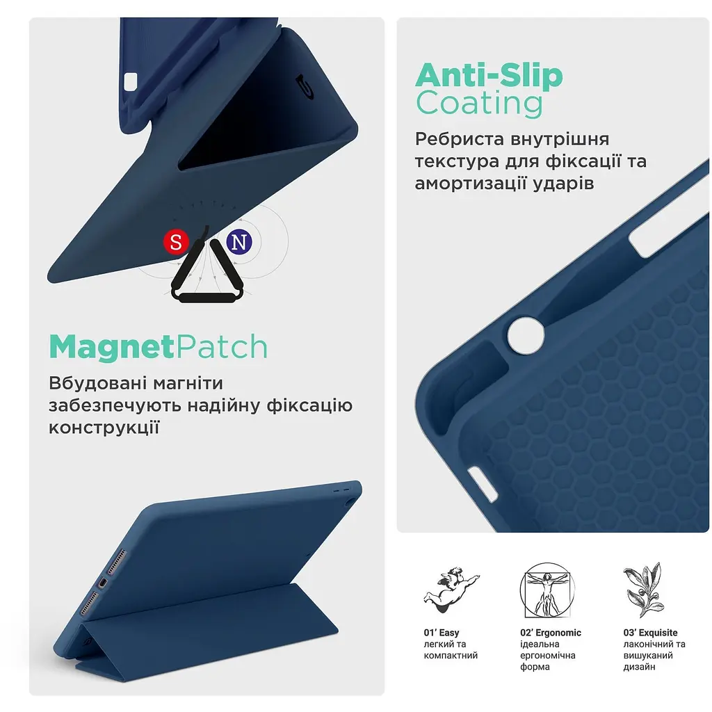 Чехол-книжка ArmorStandart Smart Fold Pen для Samsung Galaxy Tab S10 FE+ Dark Blue (ARM85555) [151845] - фото 8