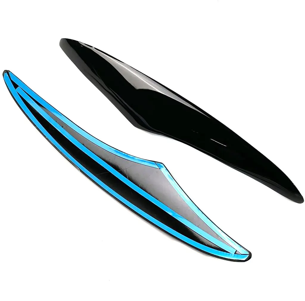 Вії фар для Daewoo Lanos Хвиля Чорні 2 шт Voron glass - фото 3