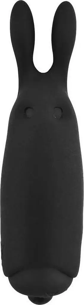 Віброкуль зі стимулюючими вушками Adrien Lastic Pocket Vibe Rabbit Black, 8.5х2.3 см (чорна)