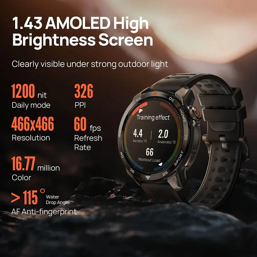 Mibro Смарт-часи GS Pro 2 48мм, 1.43", 466x466, AMOLED, BT 5.3, GPS, 5 ATM, світло-бежевий - фото 7