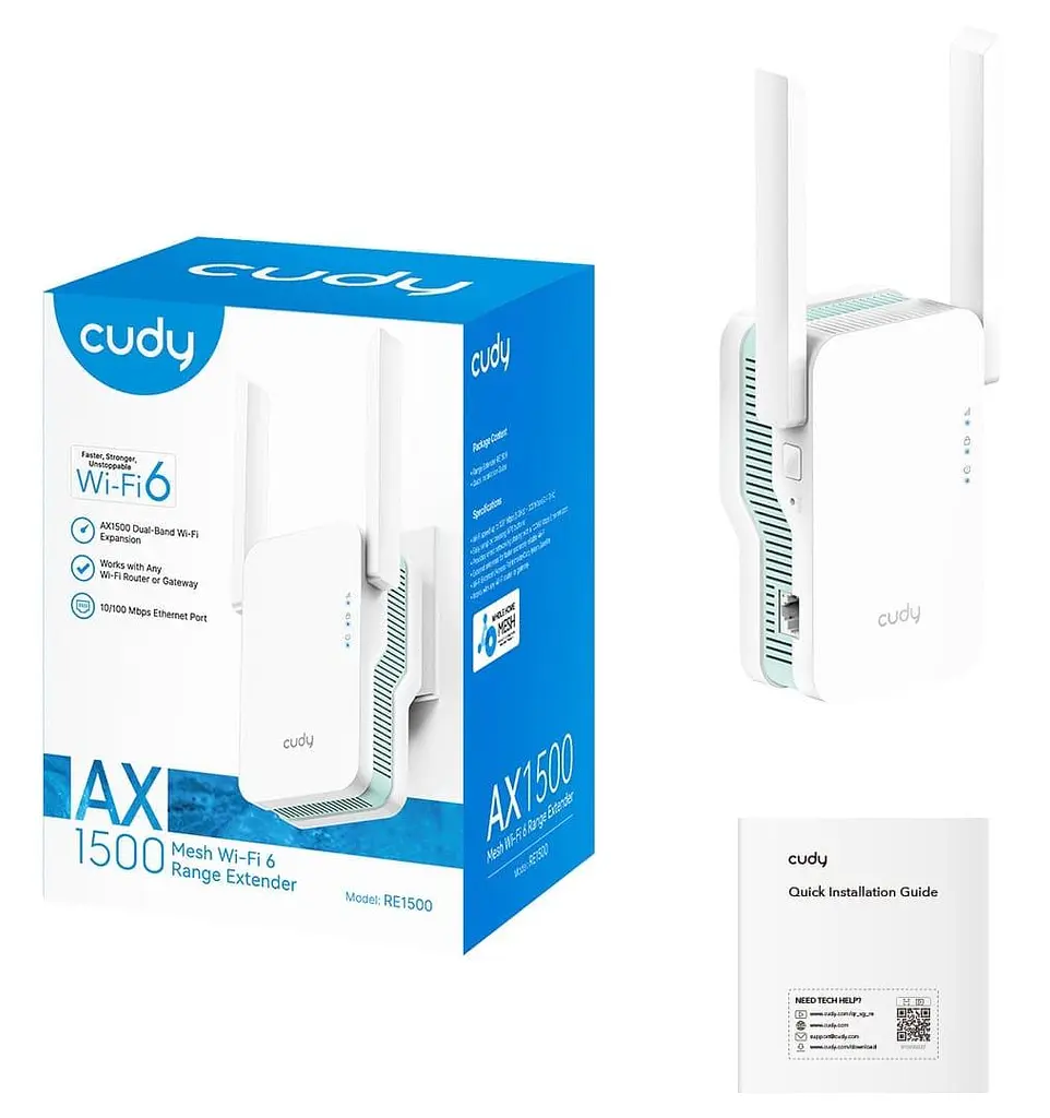 Точка доступу Cudy RE1500 AX1500 Wi-Fi 6 Mesh Repeater (RE1500) - фото 11