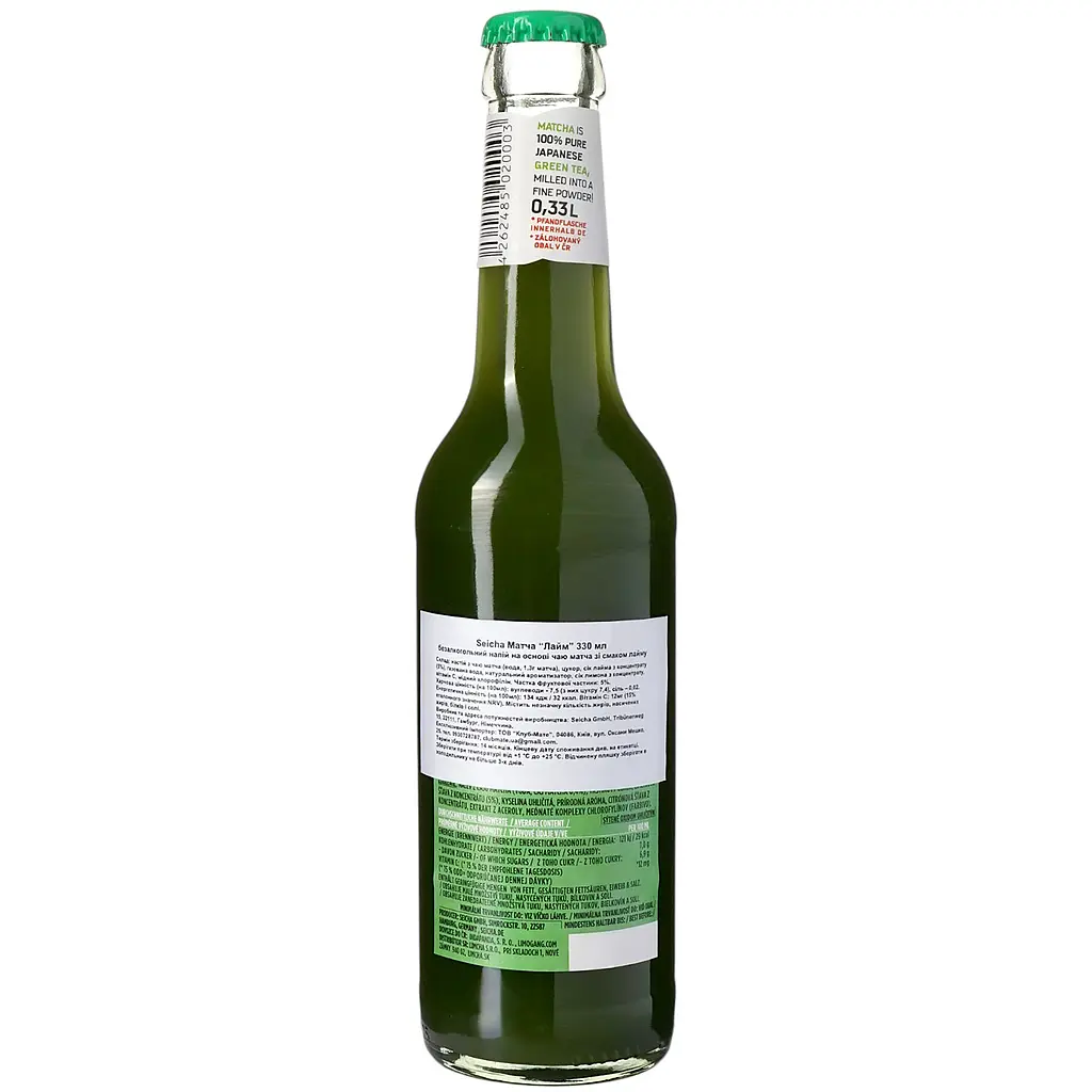 Напiй безалкогольний Seicha Matcha Лайм 0.33л - фото 4