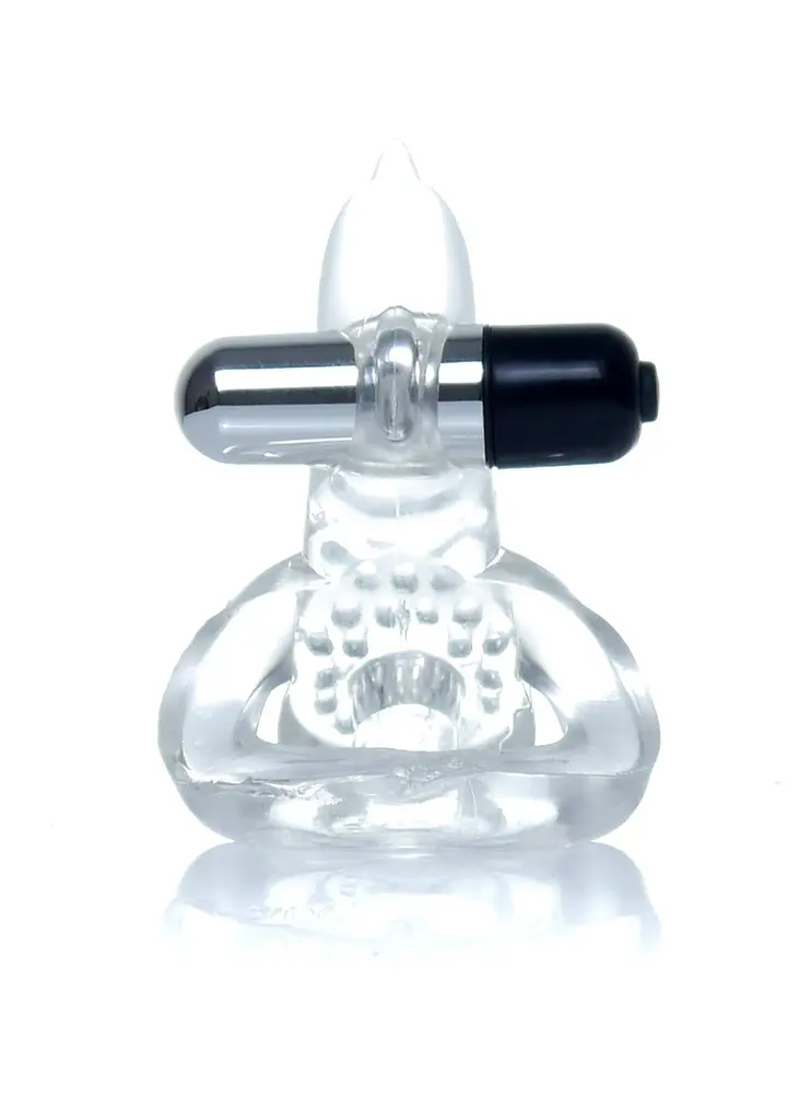 Ерекційне кільце Dolphin Vibro Clear з вібрацією - фото 4