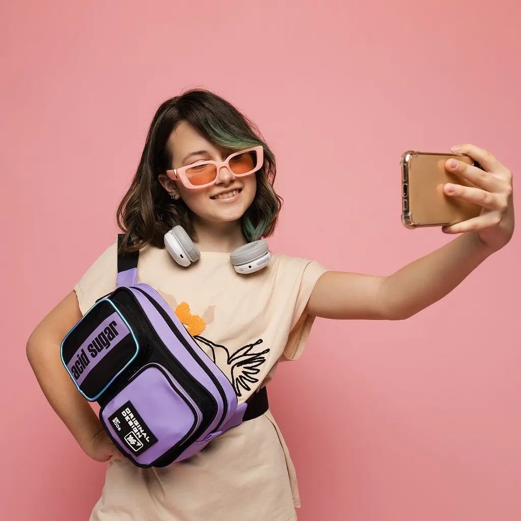 Сумка на пояс Yes SP-31 Acid Sugar бузкова 25 х 15.5 x 6 см (559528) - фото 2