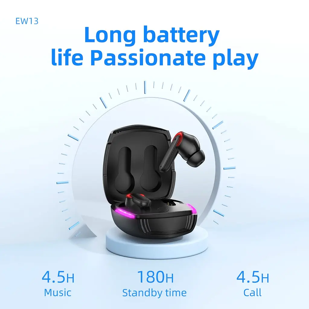 Блютуз Стерео Гарнитура Hoco EW13 Черный - фото 4