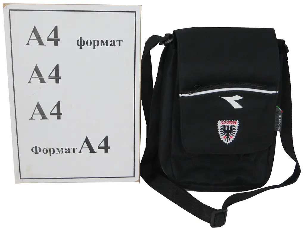 Чоловіча сумка на плече Diadora Tracolla Longstr FC Чорна - фото 10