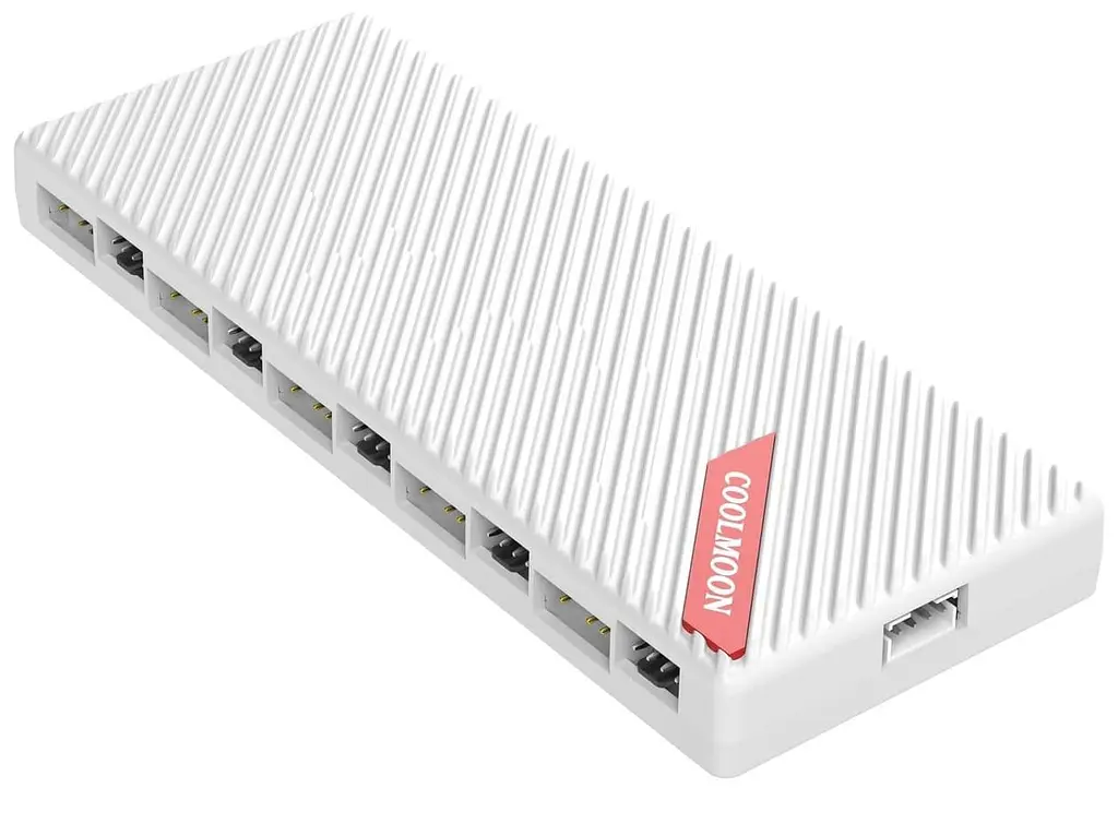 Розгалужувач живлення хаб Coolmoon ARGB/PWM AM10 White (AM10 WHITE) - фото 2