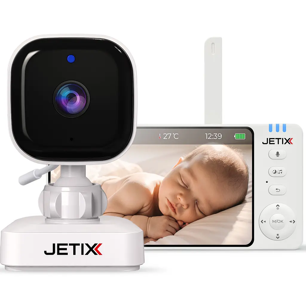 Портативна відеоняня JETIX BabyCam 5 PLUS з великим HD-екраном та тримачем