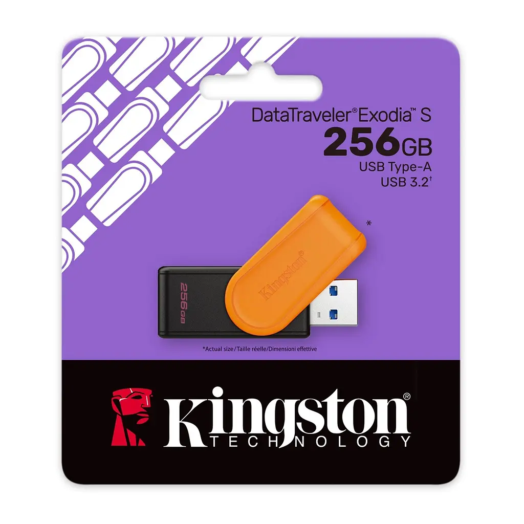 Flash Drive DTXS 256GB USB 3.2 Gen 1 DataTraveler Exodia S Kingston teh0023319 - фото 4