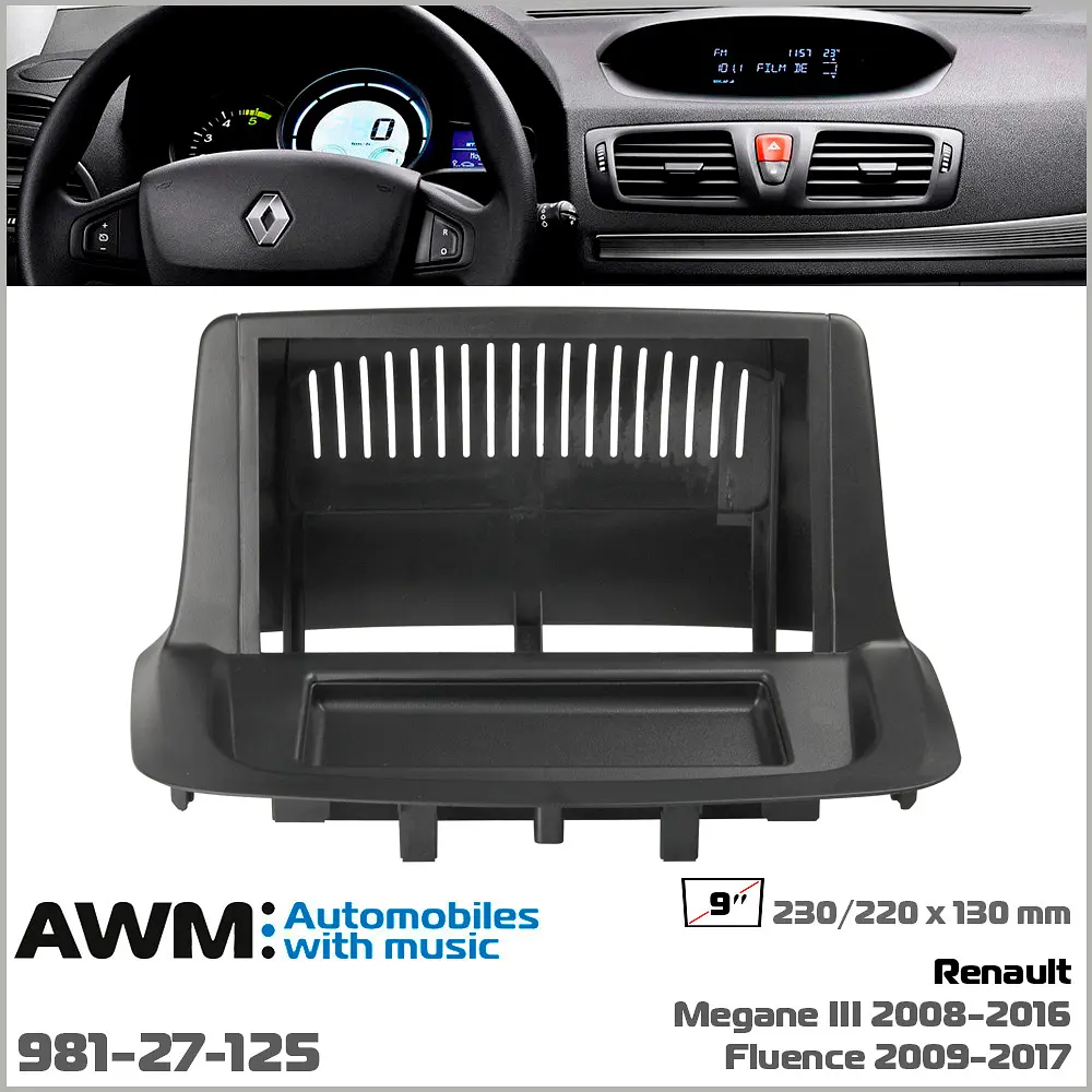 Переходная рамка Renault Megane III, Fluence AWM 981-27-125 - фото 6