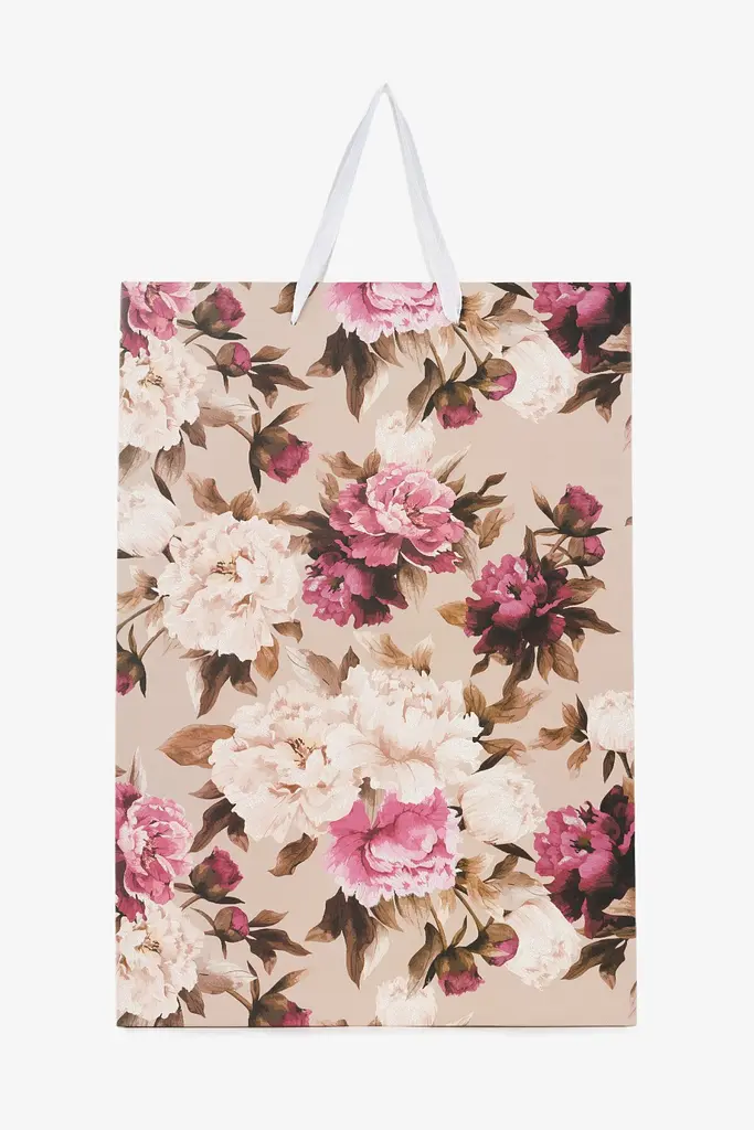 Пакет подарунковий JUMBO Flores 760240ML Бежевий shop (2000991026933) - фото 3