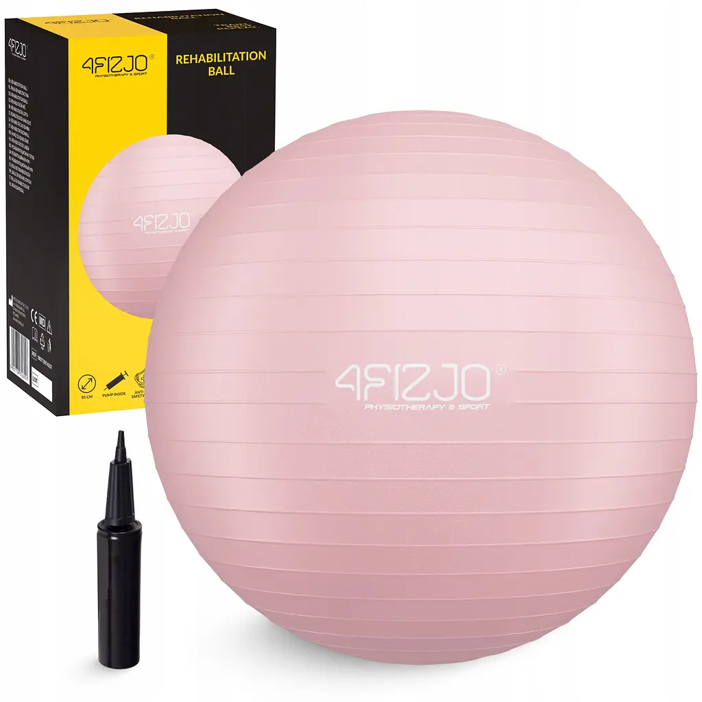 М'яч для фітнесу (фітбол) 4FIZJO 85 см Anti-Burst Pink (P-5907739317421) - фото 2