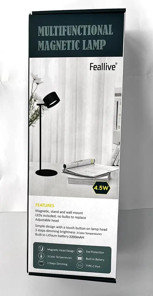Настільна лампа Feallive, світлодіодна, акумуляторна, багатофункціональна, з сенсорним керуванням, регульованою яскравістю - фото 7