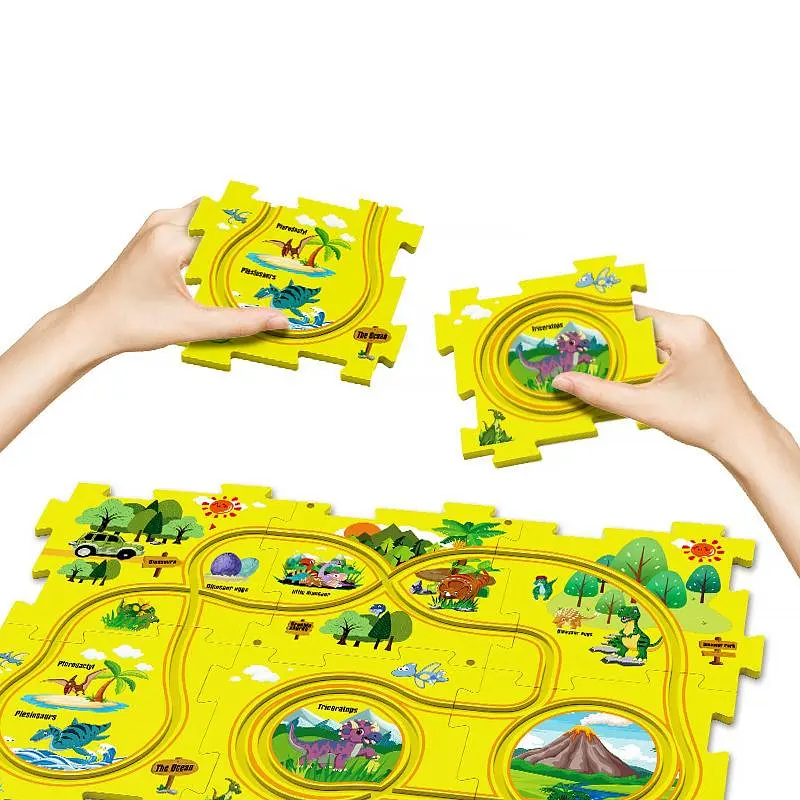 Развивающая игрушка-пазл Epik SHT 1103A Dinosaur Park 25 pcs Yellow - фото 2