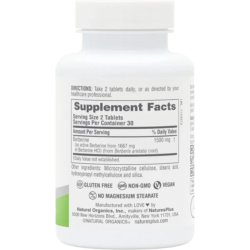 Берберин Nature's Plus Berberine 1500 мг 60 таблеток - фото 2
