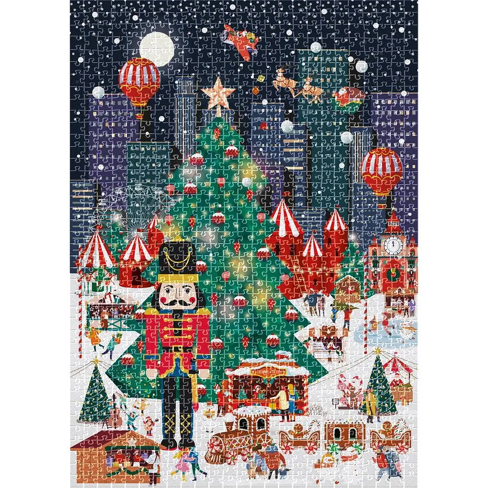 Пазли тришарові Interdruk Christmas City 1000 шт. (376367) - фото 3