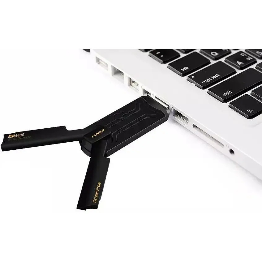 Мережевий адаптер USB 3.0 Fenvi FU-AXE5400, Black, WiFi 6E, до 2400 Мбіт/с, RTL8832CU - фото 2