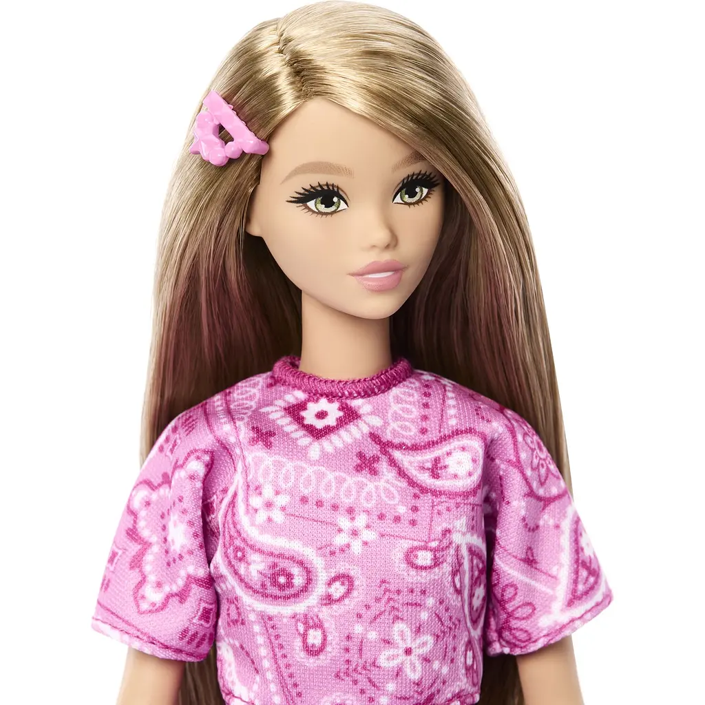 Лялька Barbie Модниця у рожевій сукні з візерунком пейслі (JJN62) - фото 4