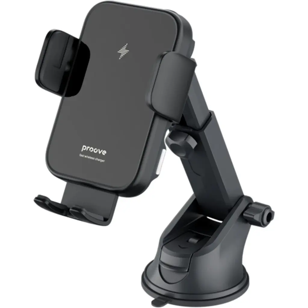 Автотримач із бездротовою зарядкою Proove Triple Clamp 15W Black (WHTC15010001) [136215] - фото 2