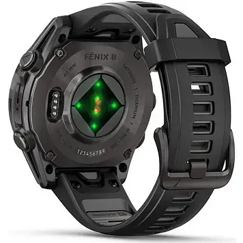 Garmin Fenix 8 43mm AMOLED Sapphire Carbon Gray DLC Tit. w. Black/Pebble Gray S. Band (010-02903-20/21) - фото 2