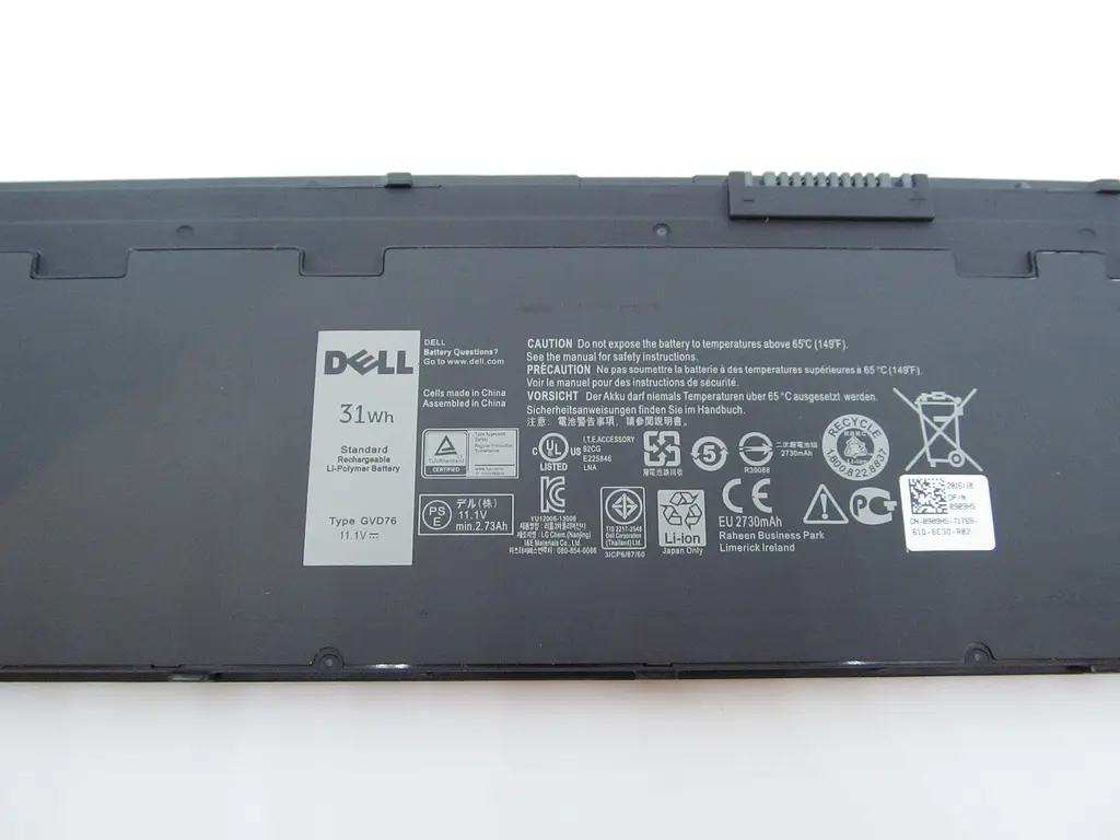 Акумулятор для ноутбука Dell Latitude E7240 GVD76, 2730 mAh (31Wh), 3cell, 11.1V, Li-Pol, чорний - фото 2
