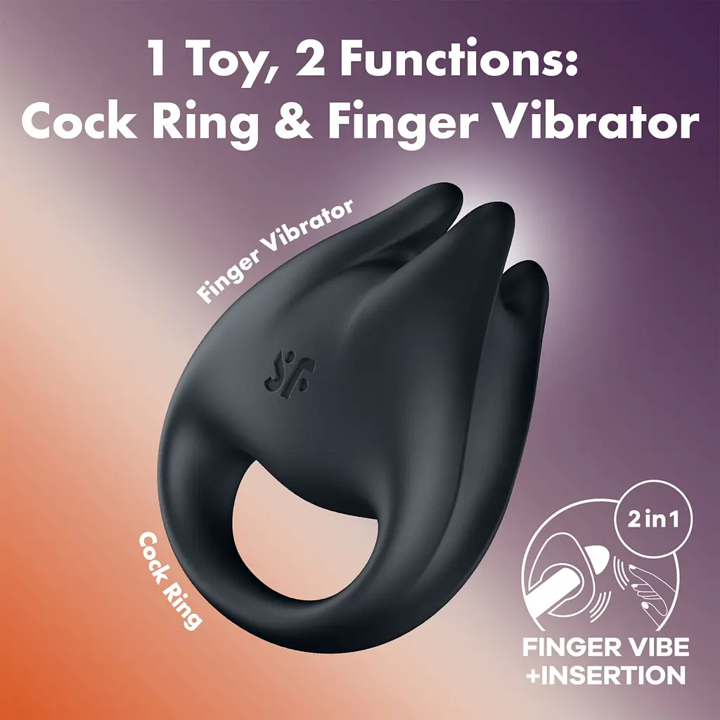 Вібратор на палець та ерекційне кільце 2в1 Satisfyer Perfect Pair 1 - фото 7