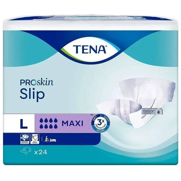 Подгузники для взрослых Tena Slip Maxi Large 24 шт, 92-144 см 8 капель (7322541118574) - фото 1