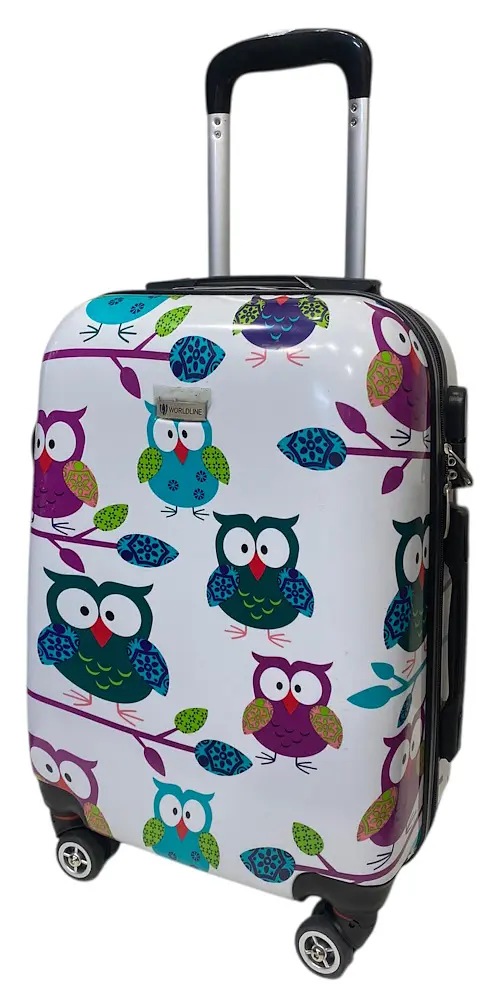 Валіза середня Worldline Airtex 809 Hibou полікарбонат 64×45×26 см 60 л Різнокольорова